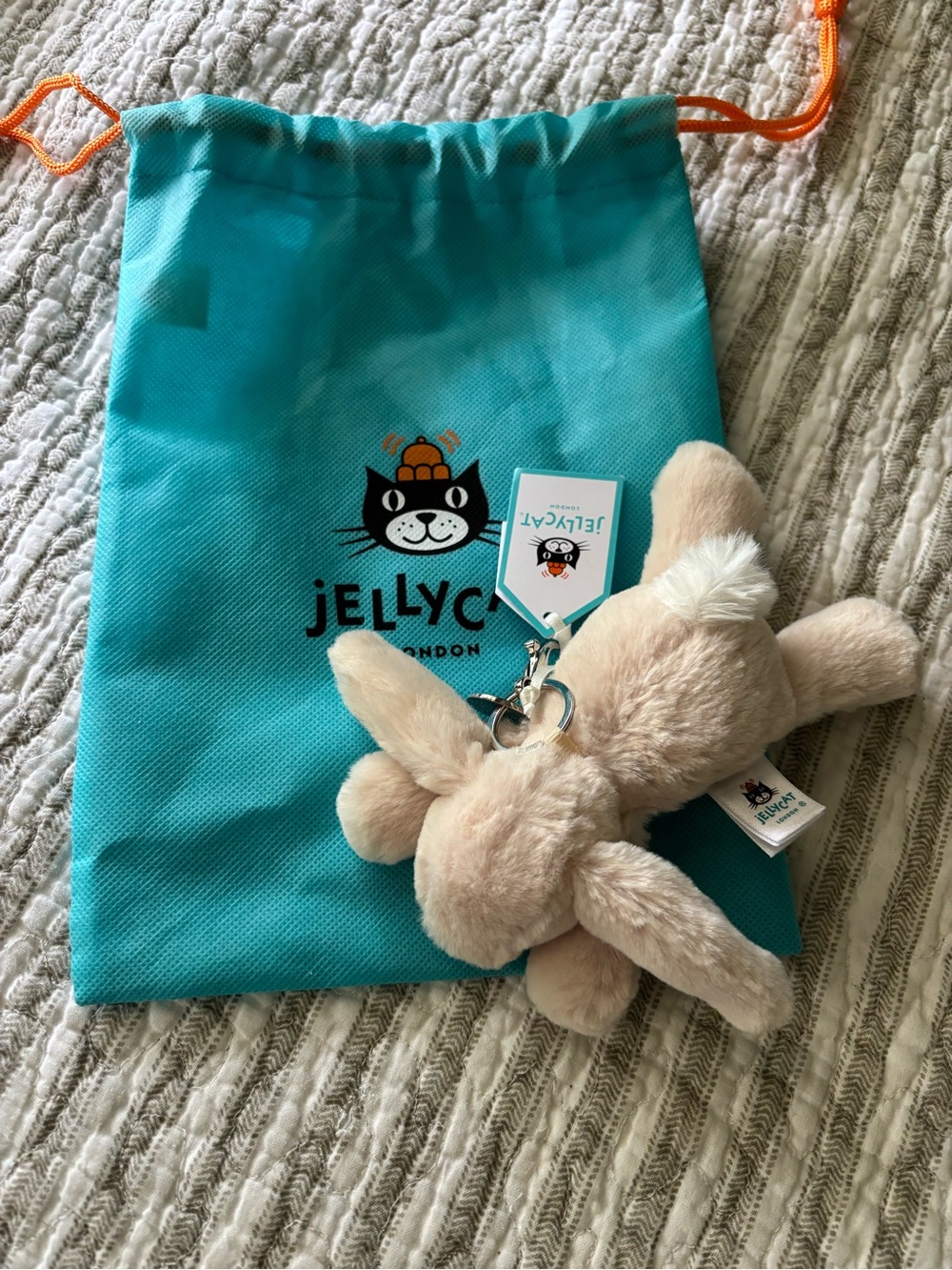 Jellycat Smudge Rabbit Bag Charm